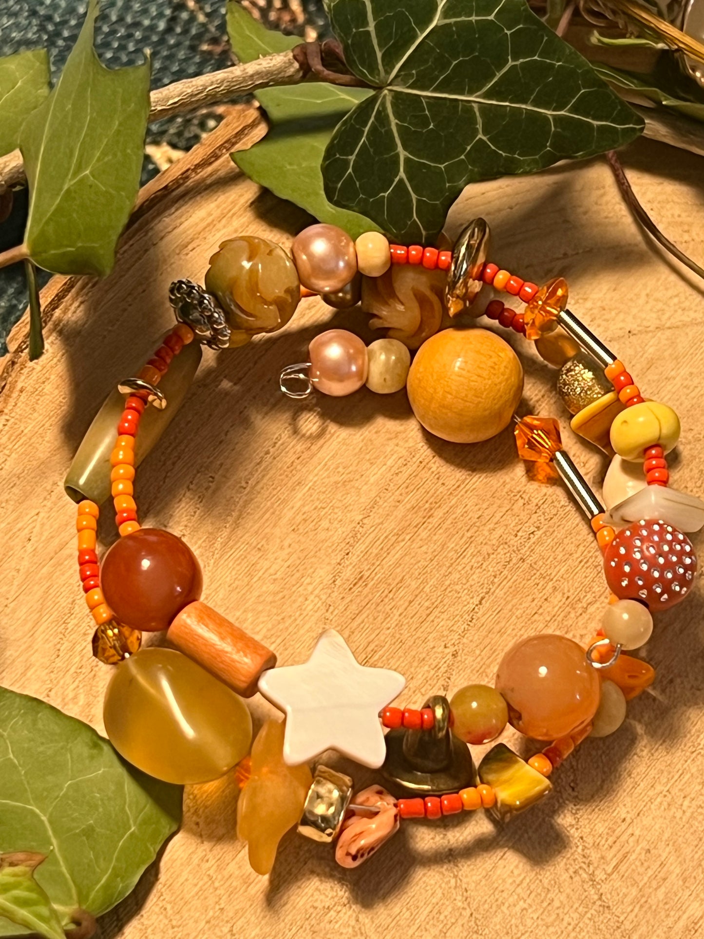 Mystic Coral Spiral Bracelet